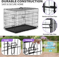 Bestpet 30 Inch Dog Crates for Medium Small Dogs Folding Metal Wire Crates Dog Kennels Outdoor and Indoor Pet Dog Cage Crate with