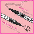 Imethod Eyebrow Pen - Eyebrow Pencil Magical 2-In-1 Eye Brow Pencils for Women with 4-Fork-Tip & Precise Brush-Tip Create Natural Hair-Like Brows,