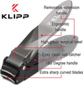 Nail Clippers for Men with Catcher - KLIPP Heavy Duty Razor-Sharp Self-Collecting Nail Cutter, Ergonomic Lever for Fingernails & Toenails, Ideal