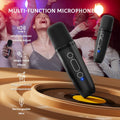 IROO Mini Karaoke Machine for Kids Adults(Karafun Premium), Portable MP3 Player with 2 Wireless Mics and Party Lights for Smartphones, Birthday