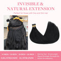 GOO GOO I Tip Hair Extensions Real Human Hair, 14Inch 50G 100S, Cold Fusion I Tip Hair Extensions, Invisible Remy Hair Extensions, 17/22/60