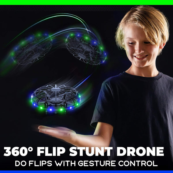 Force1 Scoot LED Hand Operated Drone for Kids or Adults - Hands Free Motion Sensor Mini Drones, Easy Indoor Flying Orb Ball Small UFO Toy for Boys