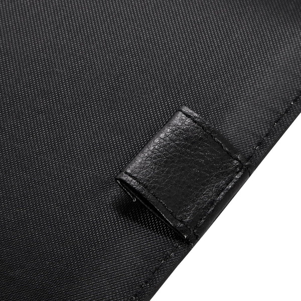 7-Ring Business Check Binder for Checkbooks Organization, Financial Records, Personal and Corporate Use, Black Faux Leather Folder for 600 Checks