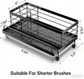 Cisily Large Black Sponge Holder for Kitchen, Sink Caddy Sink Organizer Rack for Kitchen Accessories with Drip Tray, Rustproof and Non-Slip, Soap