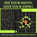 Splatterburst Targets - 12 X 12 Inch Sight in Stick & Splatter Self Adhesive Shooting Targets - Shots Burst Bright Fluorescent Yellow - Great for