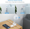 Small Flat Plug Power Strip, TESSAN Ultra Thin Extension Cord with 3 USB Wall Charger (1 USB C), 3 Outlets Mini Charging Station, 5 Ft Slim Plug