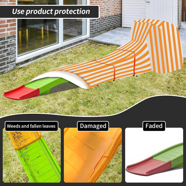 Kids Roller Coaster Cover, Orange, Waterproof, Oxford Cloth, Drawstring & Buckle, 110"L X 27"W X 28"H