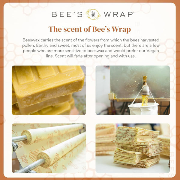 Bee'S Wrap Beeswax Wraps for Food - Honeycomb Bread Wrap - Made in USA Reusable Bread Storage Bags - Organic & Eco-Friendly Alternative to