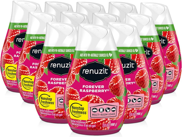 Renuzit Gel Air Freshener, Forever Raspberry, 12 Count