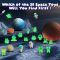20 Pack Galaxy Bath Bombs for Kids with Space Explorer Toys, Cosmic Adventure Kids Bath Bombs with Astronauts, Rockets, Planets & Glow-In-The-Dark