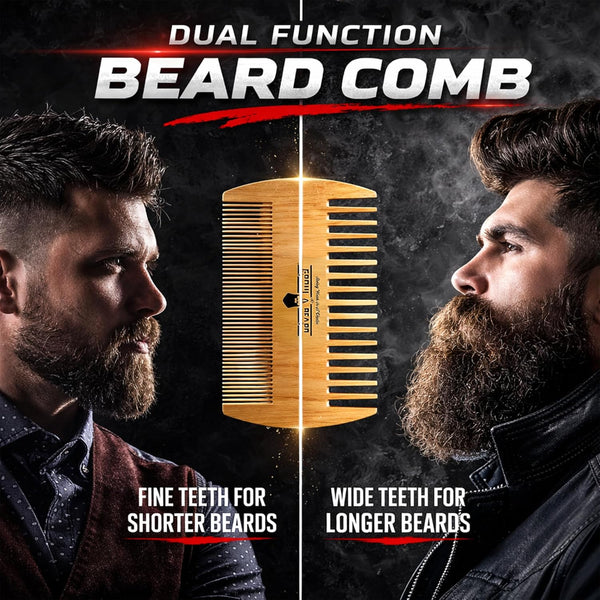 Beard Brush, Beard Comb, Beard Oil, & Beard Balm Grooming Kit for Men'S Care, Travel Facial Hair Set for Growth, Styling, Shine & Softness, Great