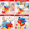 Baby Toys for 1 Year Old Boy Girl Gift Musical Train Baby Toys 6-12 12-18 Months,Early Educational Learning Montessori Kids Toys with Blocks/Light