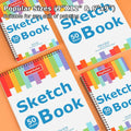 9" X 12" Sketch Book, 2-Pack 50 Sheets Spiral Bound Art Sketchbook, Acid Free Artist Drawing Book Paper, Art Supplies for Adults Kids, Craft