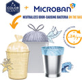Color Scents Medium Trash Bags - 8 Gallon, 40 Bags (1 Pack of 40 Count), Twist Tie - Ivory Bag in Vanilla Flower Scent with Microban