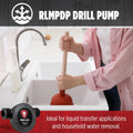 Red Lion RLMPDP, 154 GPH Drill Powered Transfer Pump, Black, 14942013