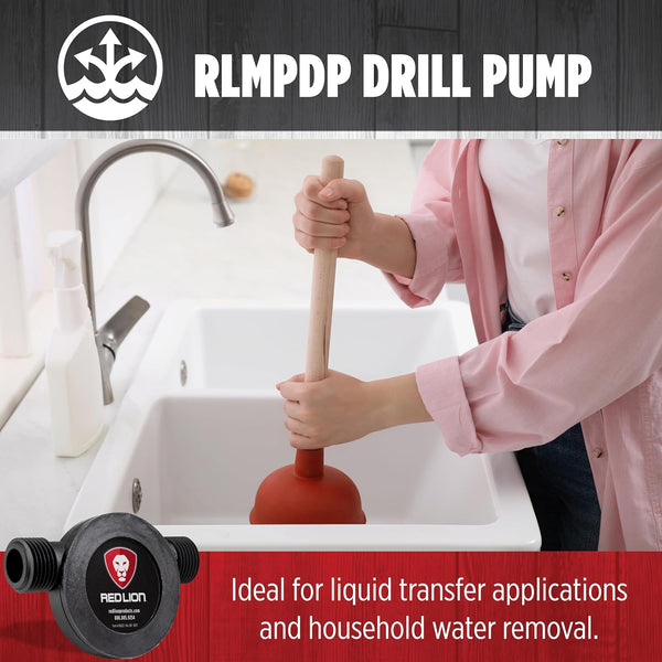 Red Lion RLMPDP, 154 GPH Drill Powered Transfer Pump, Black, 14942013