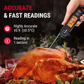 TempPro TP19H Waterproof Digital Meat Thermometer with Ambidextrous Backlit and Motion Sensing Cooking Food Thermometer for BBQ Grill Smoker Oil
