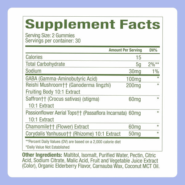 Plant People Wondersleep Mushroom Gummies Supplement for Sleep and Relaxation with Reishi Super Mushrooms, Wild Elderberry Flavor, No Sugar (60 Count)