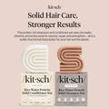 Kitsch Rice Water Shampoo & Conditioner Set - Solid Rice Water Shampoo & Conditioner Bar Soap for Hair Care, Strengthening & Nourishing Soap Bar,
