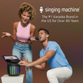 Singing Machine Portable Wireless Microphone (Black) - Premium Unidirectional UHF Wireless Mic for Singing, Speeches & Events - Cordless Mic