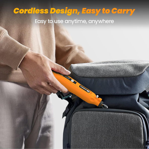 HARDELL Mini Cordless Rotary Tool, 5-Speed and USB Charging Rotary Tool Kit with 69 Accessories, Multi-Purpose 3.7V Power Rotary Tool for Sanding,