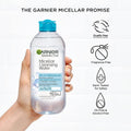 Garnier Micellar Water for Waterproof Makeup, Hydrating Facial Cleanser & Makeup Remover, Suitable for Sensitive Skin, Vegan, Cruelty Free, 13.5