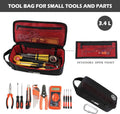 Rough Enough Small Tool Bag Case Portable Box EDC Pouch Organizer with Handle, 12 Inch, Heavy Duty Cordura, Padded Lining, Tech Tactical Gear, Black