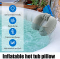 MABOZOO U-Shaped Hot Bathtub Pillow,Inflatable Spa Pillows for Hot Tub with Adjustable Button for Shower, Neck Support Headrest & Leg Pillow for