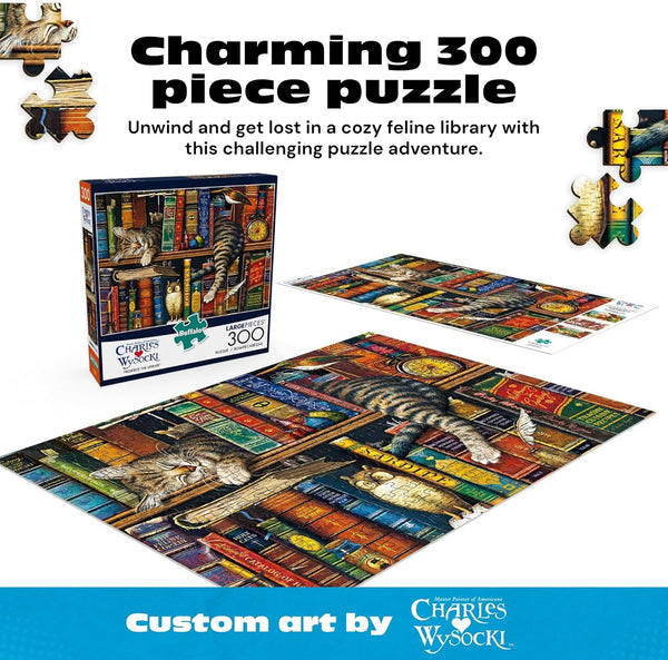 Buffalo Games - Charles Wysocki - Frederick the Literate - 300 LARGE Piece Jigsaw Puzzle