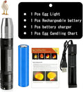 Egg Candler, Egg Incubator Lightã2025 Upgraded Chargerã Egg Candler Candling Checker Light for Chicken Quail Dark Canary Pigeon All Eggs Battery