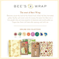Bee'S Wrap Beeswax Wraps for Food - Bees + Bears 3 Pack (2M 1 Sandwich) Made in USA Reusable & Organic Food Wraps, Sandwich Wrap - Eco-Friendly