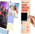 Monitor Memo Board 2Pcs - Flexible Clear PET Computer Screen Sticky Note Holder - Side Panel Message Organizer - Versatile Office Desk Accessories