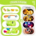 EKUEASYKU Dinosaur Bath Toys for Kids Ages 1-3 2-4 4-8 Toddler Bath Toys Whirling Waterfall Water Toys Fishing Games Bathtub Bath Time Tub Toys