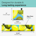 Chicwrap Lemon Refillable Plastic Wrap Dispenser - Includes 12" X 250' Roll Professional Grade Disposable Plastic Wrap - Reusable Dispenser