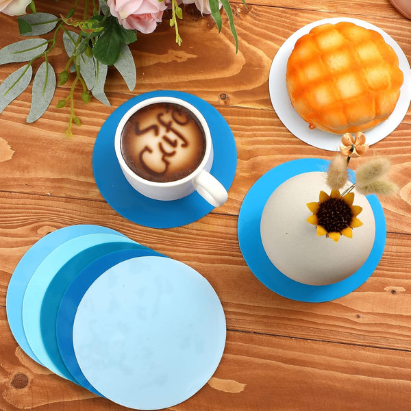 Chuangdi 8 Pcs Jar Opener Rubber Jar Gripper Pads 5'' round Coasters Heat Insulation Pad Trivet Non Tear Multi-Purpose Bottle Lid Openers for
