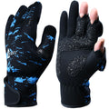 Drasry Neoprene Fishing Gloves Touchscreen 3 Cut Fingers Warm Cold Weather Suitable for Men and Women Ice Fishing Fly Fishing Photography