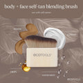 Ecotools Good Tan Body + Face Self-Tan Blending Brush, Kabuki Brush for Applying Self Tanner, Sunless Tanner Blending Brush, Eco Friendly Self