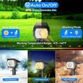 EIUIO Solar Outdoor Lights, 3 Lighting Modes Solar Spot Lights Outdoor with Auto On/Off, Waterproof Landscape Lighting for Garden Yard Pathway