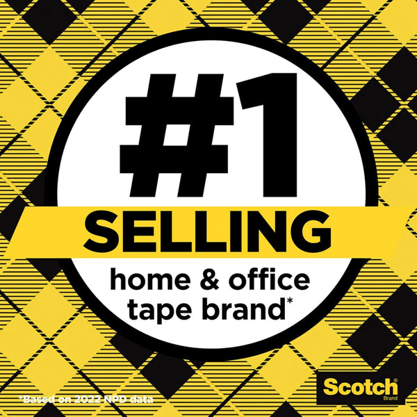 Scotch Double Sided Tape with Tape Dispenser, Office and School Supplies for Arts and Crafts, Alternative to Scrapbooking Tape, 0.75 In. X 500