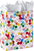 Hallmark 13" Large Gift Bags Assortment with Tissue Paper (Pack of 3: Floral, Chevron, Dots) for Birthdays, Mother'S Day, Baby Showers, Bridal