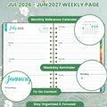 Planner 2025-2026 - JUL 2025 - JUN 2026, Academic Planner 2025-2026, Weekly and Monthly, Calendar 2026 with Premium Paper, Twin-Wire Binding -