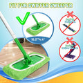 Reusable 100% Coral Fleece Mop Pads Compatible with Swiffer Sweeper Mop, Washable Wet Pad Refills for Wet & Dry Use, Floor Cleaning Mop Head Pads