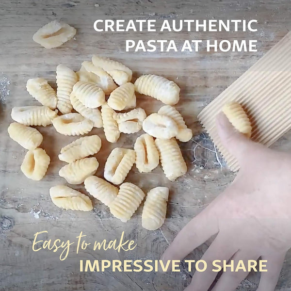 Gnocchi Boards and Wooden Butter Paddles to Easily Create Authentic Homemade Pasta and Butter without Sticking - Set of 2 Makers - 9.5 Inches