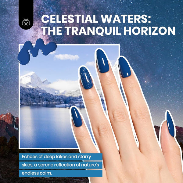 Beetles Gel Nail Polish Set, 36 Colors Gel Polish with Base Coat Glossy Matte & Glitter Gel Top Coat White Jelly Blue Mystic Wonderland Collection