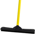 Furemover Original Pet Hair Rubber Broom with Squeegee, with 58" Telescopic Handle for Carpet, Tile and Hardwood