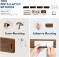 ENOKING Magnetic Knife Holder for Wall, 10 Inch Powerful Magnetic Knife Holder for Refrigerator, Knife Magnetic Strip No Drilling Acacia Wood Wall