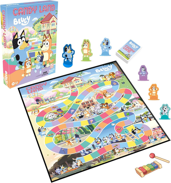 Hasbro Gaming Candy Land Bluey Edition Board Game | Ages 3 and up | 2-6 Players | Play as Dad, Mum, Bluey, Bingo, Muffin, or Socks | Preschool