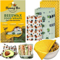 Trifecta Living Co. Versatile Beeswax Wraps,Set of 7-Fresh Food Keeper, Durable & Easily Cleaned, Sustainable Step towards a Zero-Waste Kitchen,