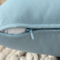MIULEE Pack of 2 Decorative Outdoor Waterproof Pillow Covers Garden Cushion Sham Throw Pillowcase Shell for Spring Patio Tent Couch 16X16 Inch Blue