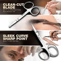 Utopia Care Eyebrow Scissors, Professional Stainless Steel Small Shears for Men and Women, Nose Hair Scissors for Grooming Mustache, Beard,